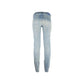 Blue Cotton Skinny Pant
