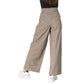Beige Elastane Casual Pants