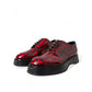 Red Calfskin Oxfords And Derby
