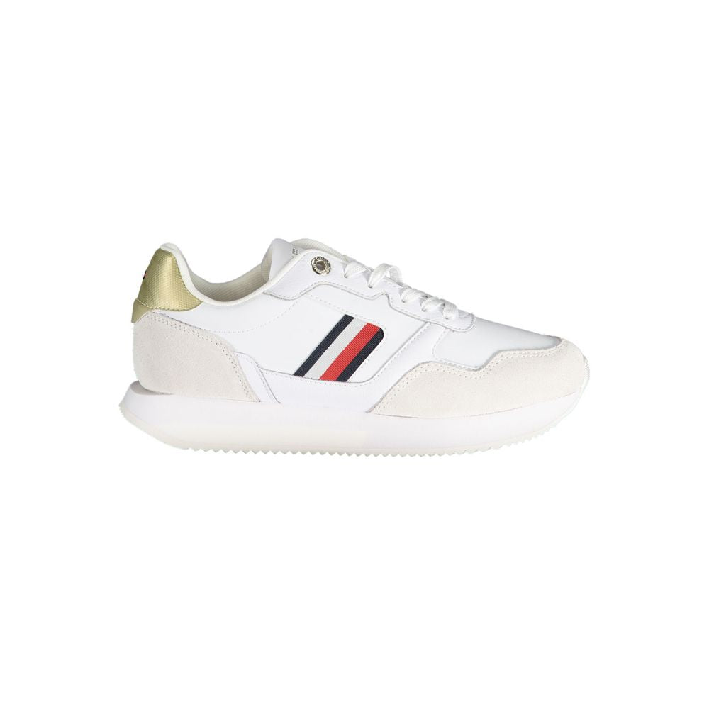 White Polyester Sneaker