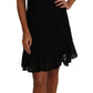 Chic Black Lace Sheath Dress with Silk Lining