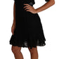 Chic Black Lace Sheath Dress with Silk Lining