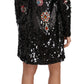Elegant Crystal-Embellished Mini Dress
