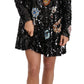 Elegant Crystal-Embellished Mini Dress