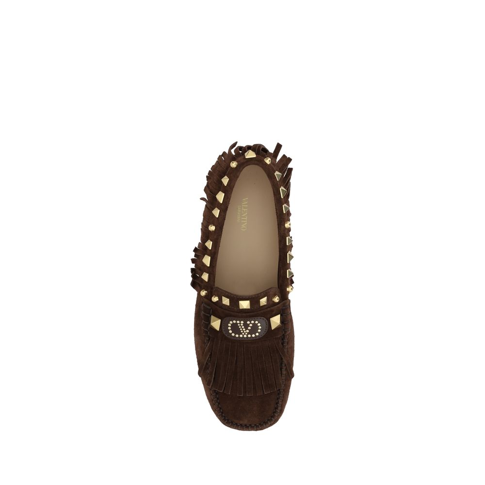Brown Calf Leather Bos Taurus Slip-On Loafers