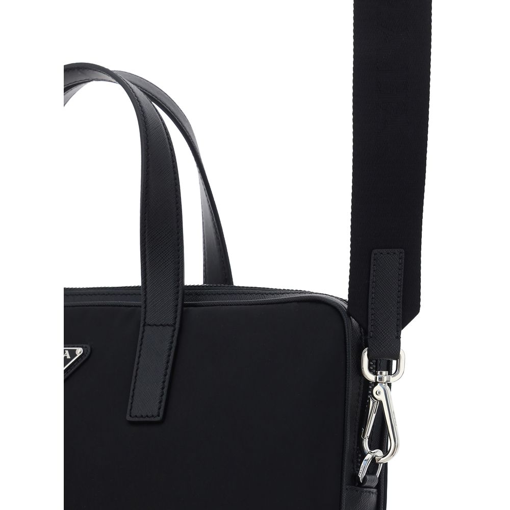 Black Polyamide Shoulder Bag