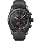 Black Leather Sport Watch