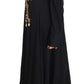 Elegant Maxi Black Dress with Gold Detailing