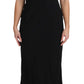 Elegant Black Maxi Sheath Dress