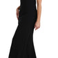 Elegant Black Maxi Sheath Dress