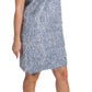 Elegant Light Blue Fringe Shift Dress