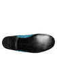 Blue Sequined Loafers Formal Dress Shoes