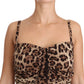 Leopard Print Silk Bodycon Sleeveless Dress