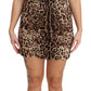 Leopard Print Silk Bodycon Sleeveless Dress