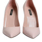 Pink Patent Leather Stiletto Heel Pumps Shoes