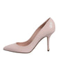 Pink Patent Leather Stiletto Heel Pumps Shoes