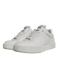 White Miami Leather Low Top Sneakers Shoes