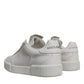 White Miami Leather Low Top Sneakers Shoes