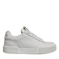 White Miami Leather Low Top Sneakers Shoes