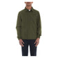 Green Cotton Men Jacket