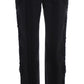 Elegant Black Torero Capri Pants
