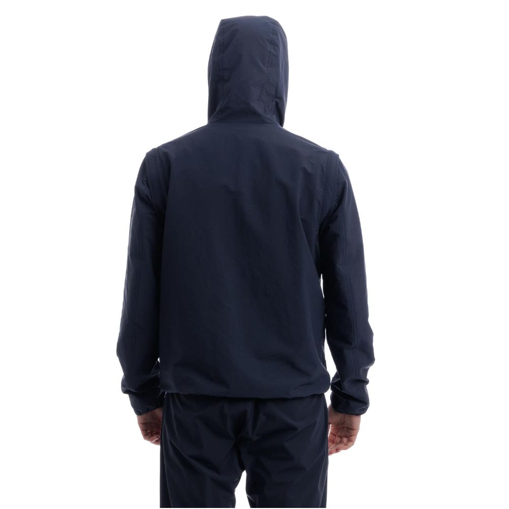Blue Nylon Men Jacket