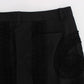 Elegant Black Torero Capri Pants