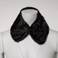 Black Lamb Fur Collar Women Neck Wrap Scarf