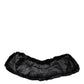Black Lamb Fur Collar Women Neck Wrap Scarf