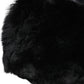 Black Lamb Fur Collar Women Neck Wrap Scarf