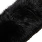 Black Fur Shoulder Collar Wrap Shawl Scarf