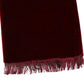 Bordeaux Cotton Silk Fringe Shawl Wrap Scarf
