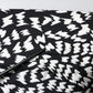 Black White Patterned Fringes Shawl Scarf