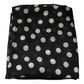 Black White Polka Dots Fringes Wrap Scarf