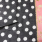 Black White Polka Dots Fringes Wrap Scarf
