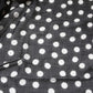 Black White Polka Dots Fringes Wrap Scarf