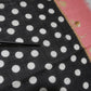 Black White Polka Dots Fringes Wrap Scarf