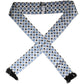 White Blue Polka Dotted Silk Skinny Scarf