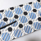 White Blue Polka Dotted Silk Skinny Scarf