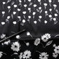 Black Floral Silk Square Wrap Shawl Scarf