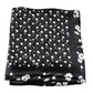 Black Floral Silk Square Wrap Shawl Scarf