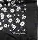 Black Floral Silk Square Wrap Shawl Scarf