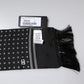Black White Polka Dotted Silk Skinny Fringes Scarf
