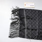 Black Circles Silk Fringes Shawl Wrap Scarf