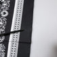 Black Logo Monogram Cotton Handkerchief Scarf