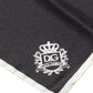 Black Crown Logo Square Handkerchief Scarf