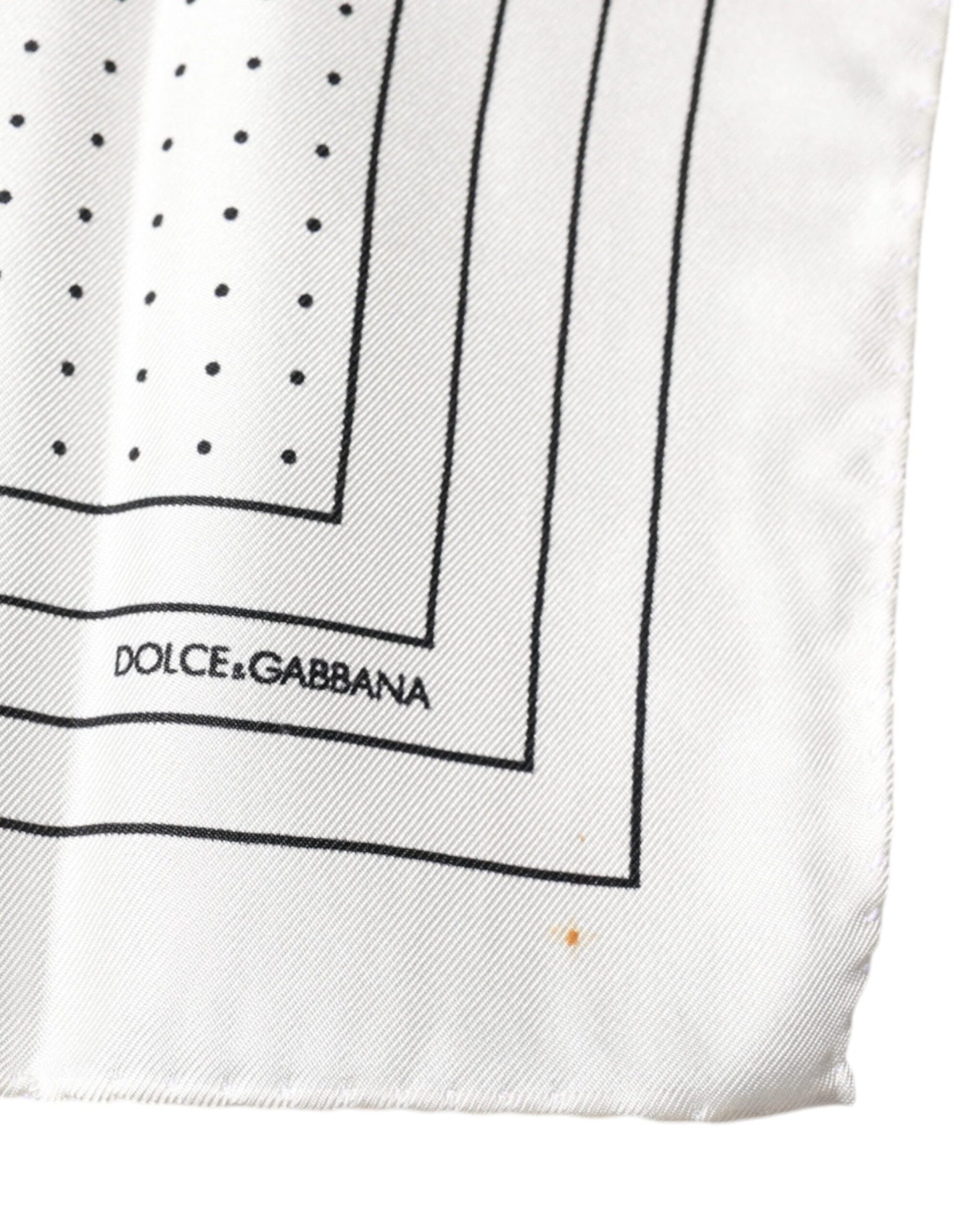 White Polka Dots Square Handkerchief Scarf