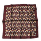 Maroon Oranges Silk Square Handkerchief Scarf