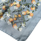Gray Oranges Silk Square Handkerchief Scarf