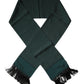 Dark Green Fantasy Fringes Neck Wrap Scarf